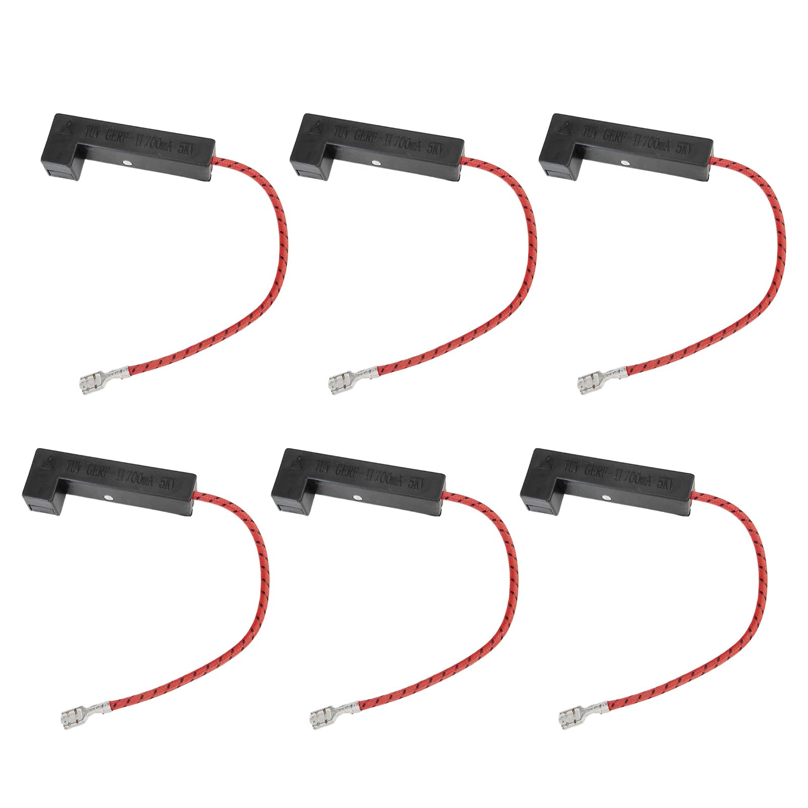 Elnwnnkc 6 Pack 0.8A 5KV High Voltages Fuses Tube Microwave Insurances for Ovens Texture Easy Installation Spare Parts Blend