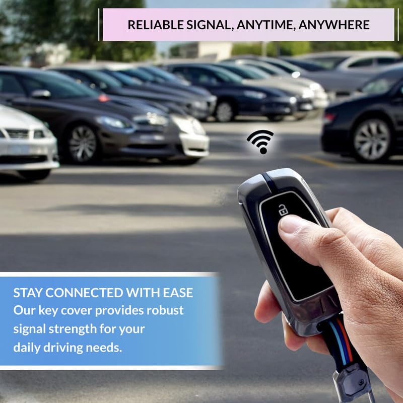 Image of NEODRIFT 'KeyShield' Car Key Cover for Ford Aspire (Shape 1, 02 Buttons) (Durable, Stylish, and 360 Protection)