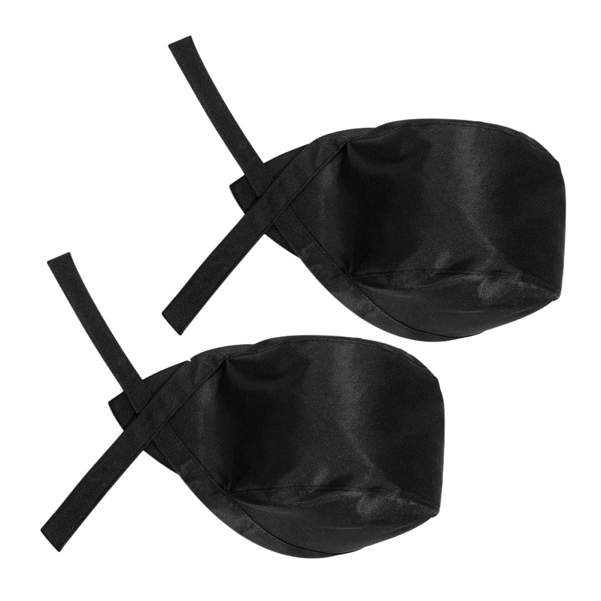 2pcs Black Chef Hats Ribbon Restaurant Cooking Caps for Men and Women Server Uniform Catering Cooking BBQ Kitchen Headwear 11.8"x7.9"x4.7"