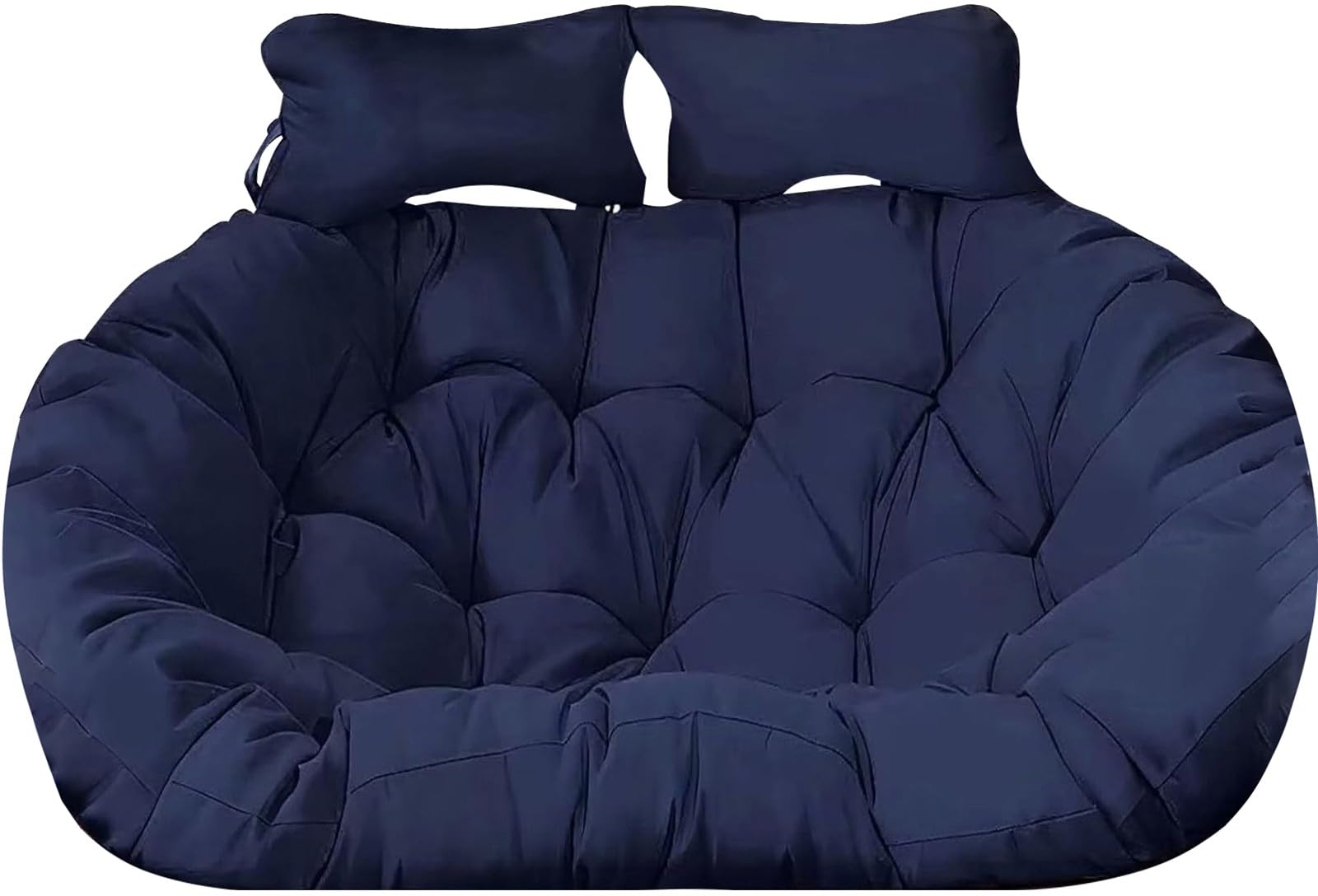 Cuscino per sedia a uovo da esterno, spesso e impermeabile, per sedie sospese, forma ergonomica, cuscino per dondolo (L 150 x 110 cm)