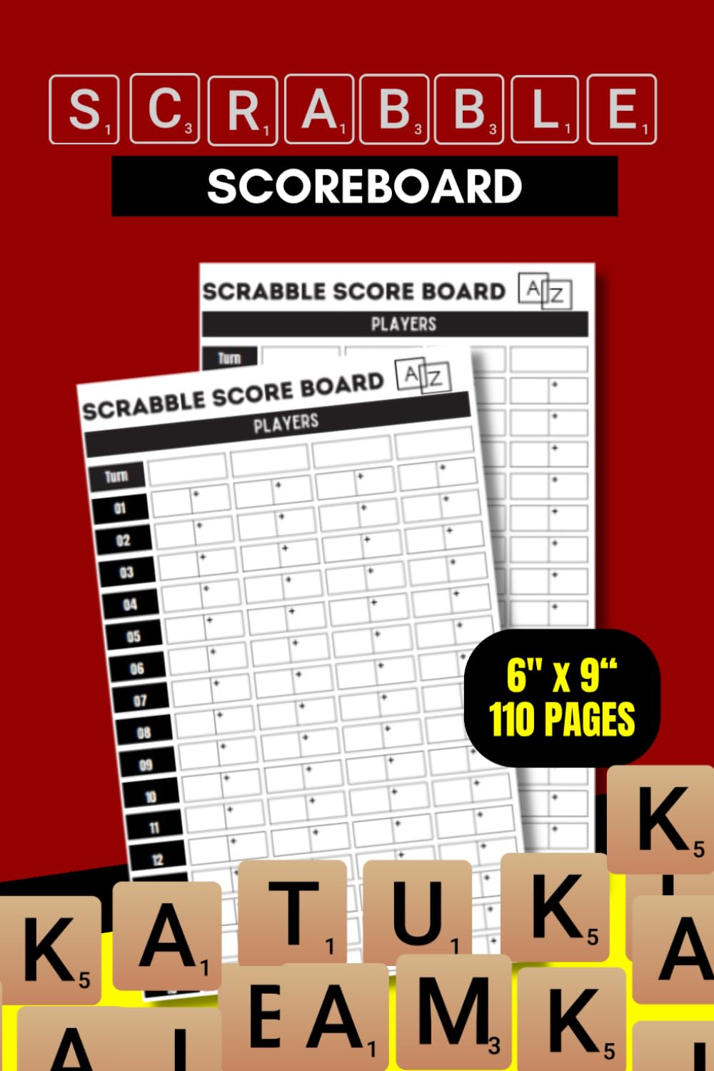 Scrabble Score Board: Score Sheets For Scrabble Game lovers