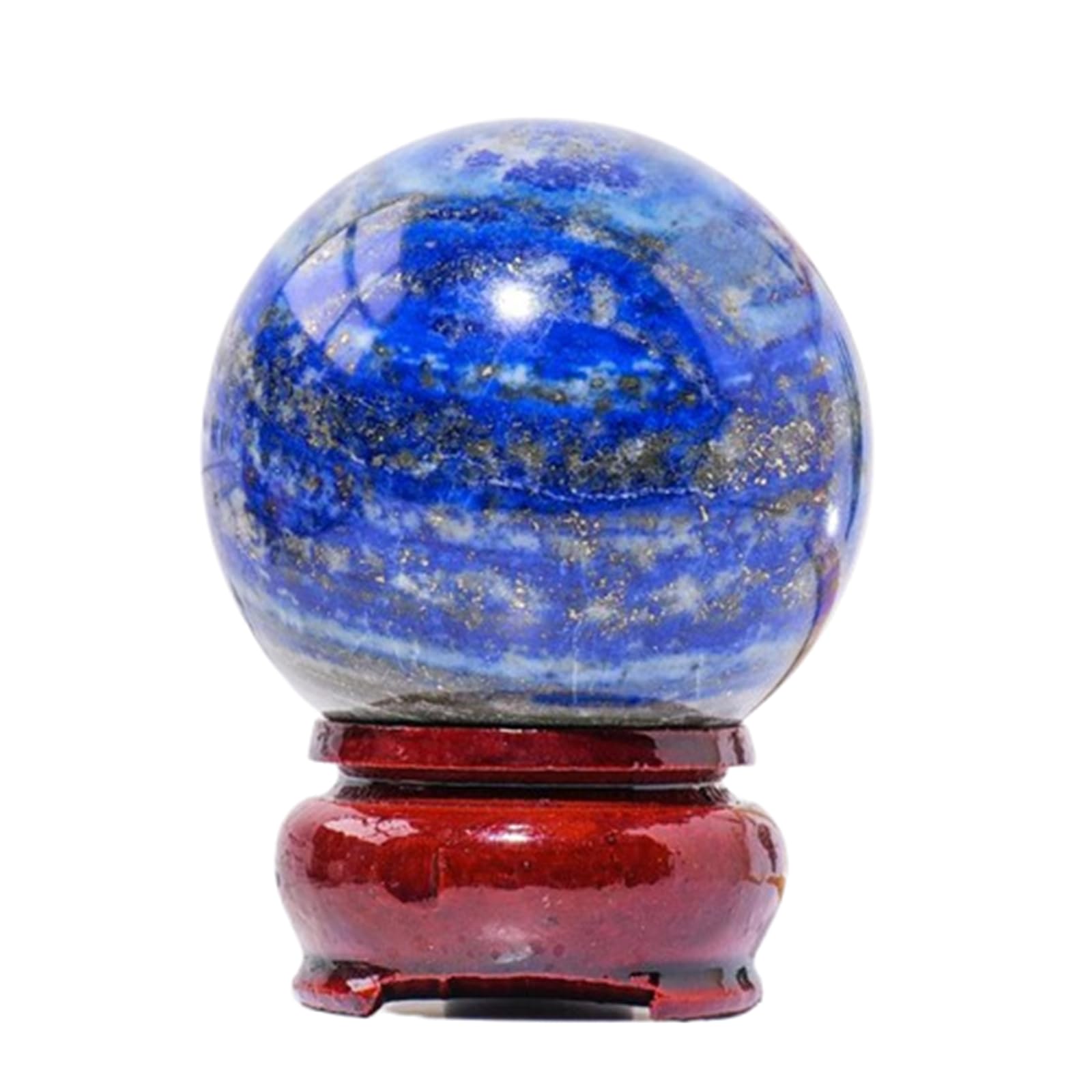 RVBLRDSE Lapis Lazuli Crystal Sphere Ball,Polished Gemstone, Figurine Statue for Decoration Divination Fengshui,60mm Gemstone Stone
