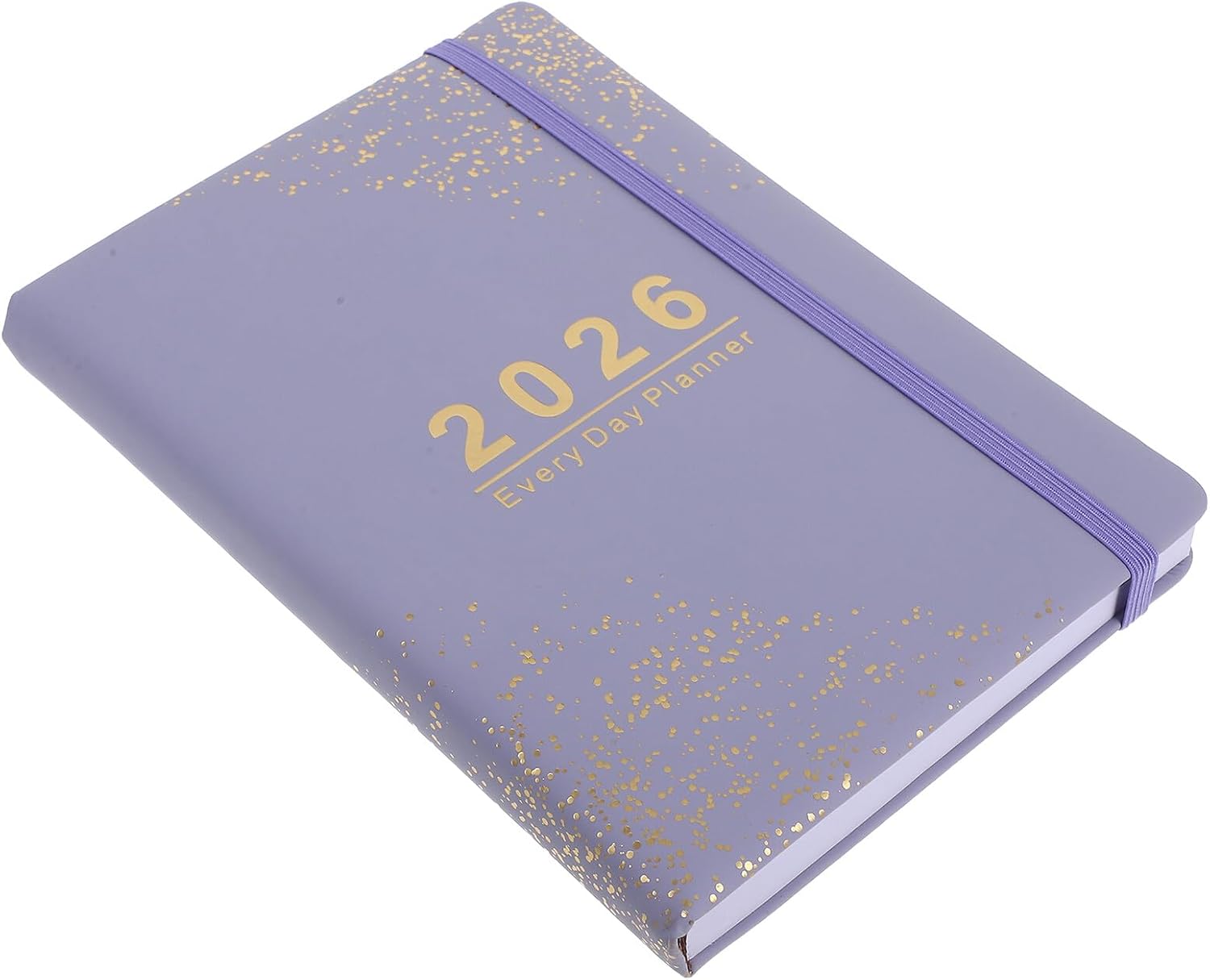 SECFOU 2026 Daily Planner Hardcover with Hourly Schedule, 365-day Agenda Organizer Notebook for Productivity and Time Management, Small Violet Compact Planner for Work and School