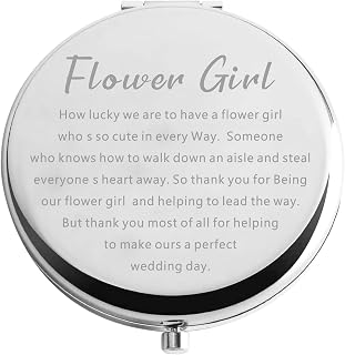 Zuo Bao Proposal Flower Girl Gift Flower Girl Compact Mirror Wedding Party Gift for Flower Girl (Flower Girl)