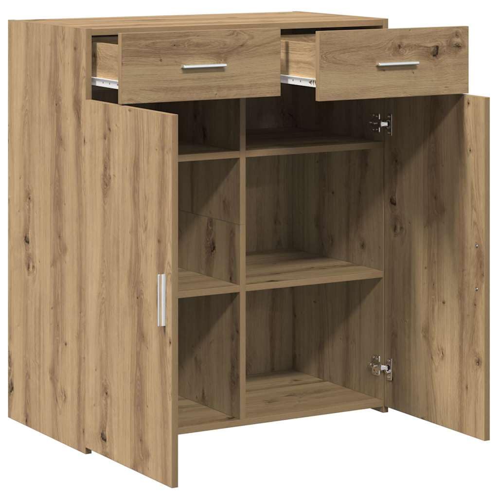 Mueble de baño Artisan-roble 80 x 42,5 x 93,5 cm, material de madera, moderno espacio de almacenamiento para dormitorio y baño, mueble duradero con cajón