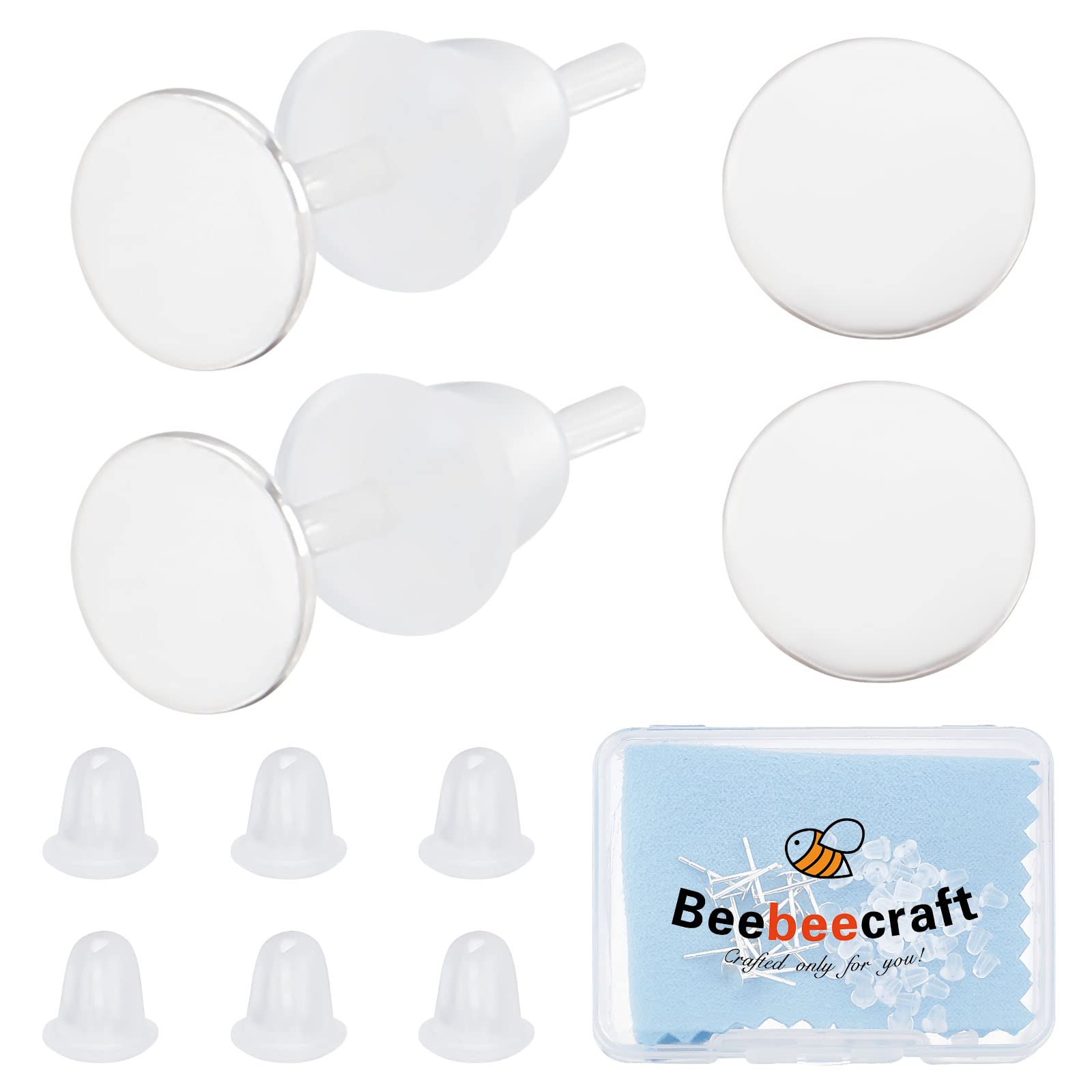 Cabochons argent 925 Beebeecraft pour créer vos boucles d'oreilles uniques