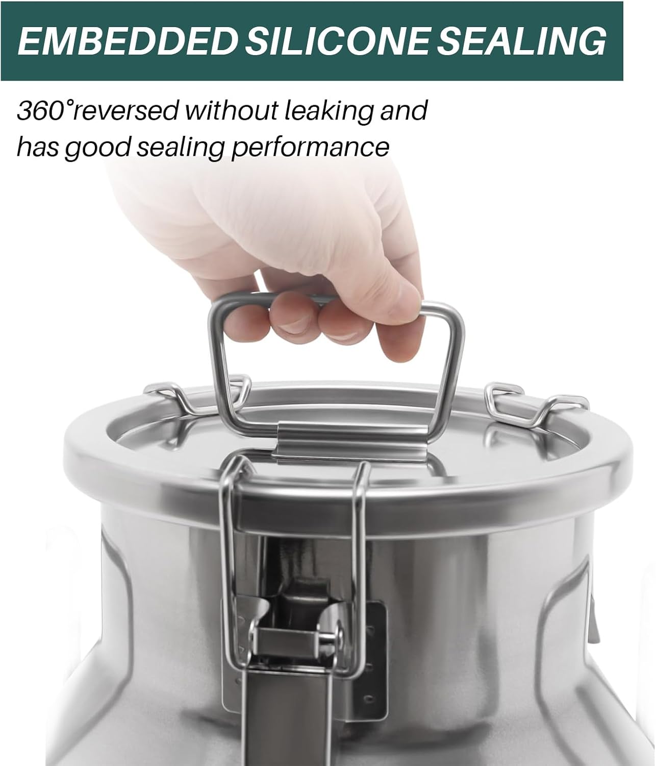 35L Stainless Steel Milk Bucket with Lid & Handle - Durable Sealed Storage Can for Milk, Grain, Wine & Liquids, Available in 28L & 48L Sizes - Perfect for Home & Farm Use