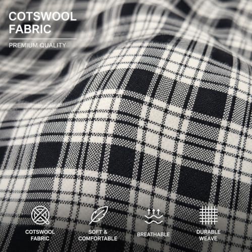 Image of Cotswool Checks Unstitched Shirt Fabric 2.25 Meter, 44 Inch