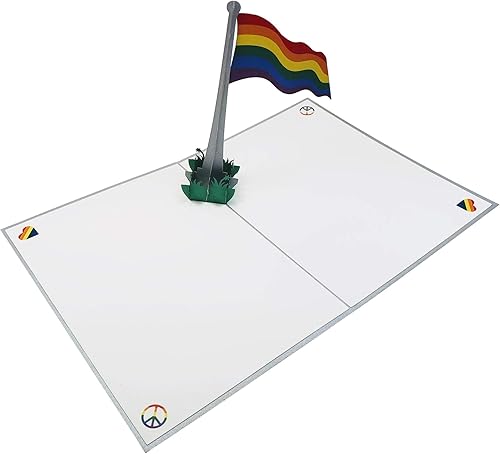 Miniatura 9 de iGifts And Cards Impresionante tarjeta de felicitación desplegable 3D con bandera arcoíris del orgullo  Regalo gay para marido, regalo lesbiana para