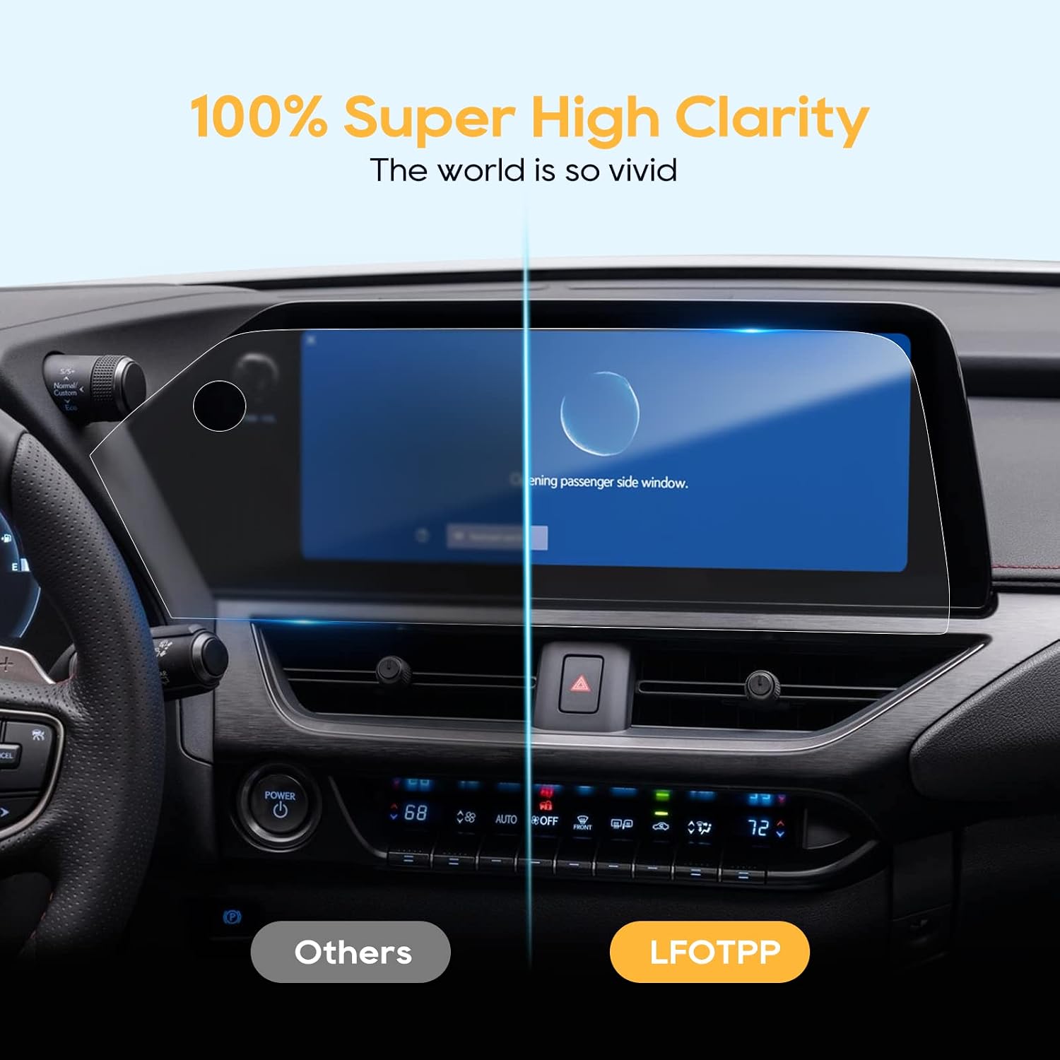 LFOTPP Car Navigation Screen Protector for 2023 Lexuss UX 12.3 Inch Auto Accessories Nano Plastic Car Infotainment Stereo Display Center Touchscreen Protective Film