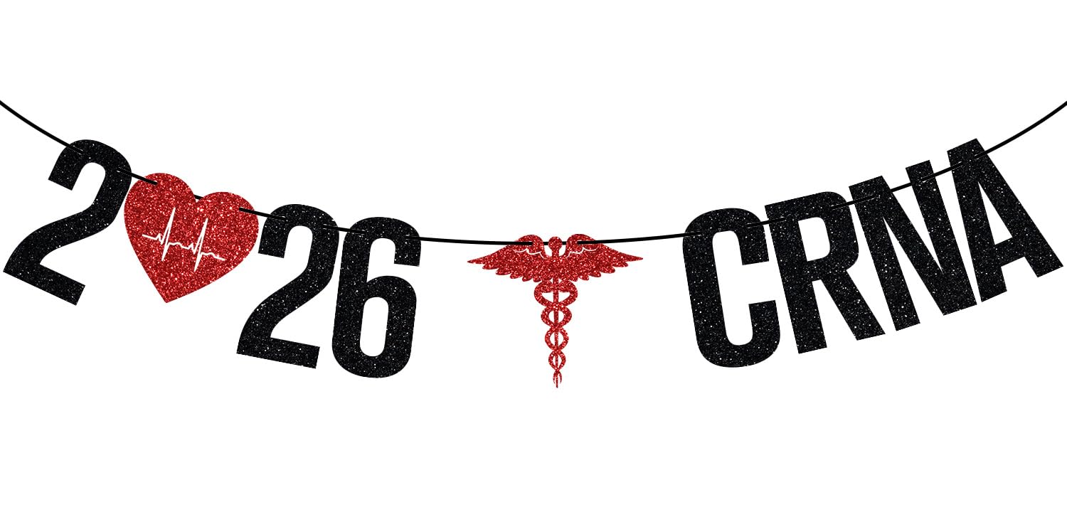 Photo 1 of 2026 CRNA Banner, Congrats CRNA Sign, Future Nurse/RN/BSN, Nursing School Grad, Nursing School Survivor Graduation Party Decorations
