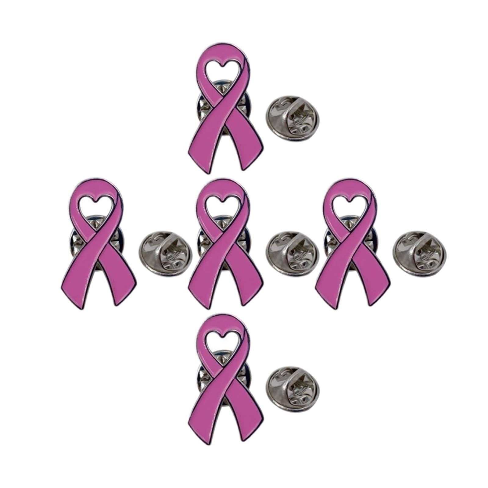 10 50 100 piezas de alfileres concientización – Pin solapa esmaltado con cinta rosa for mujeres y broche apoyo a organizaciones benéficas Para Decoración