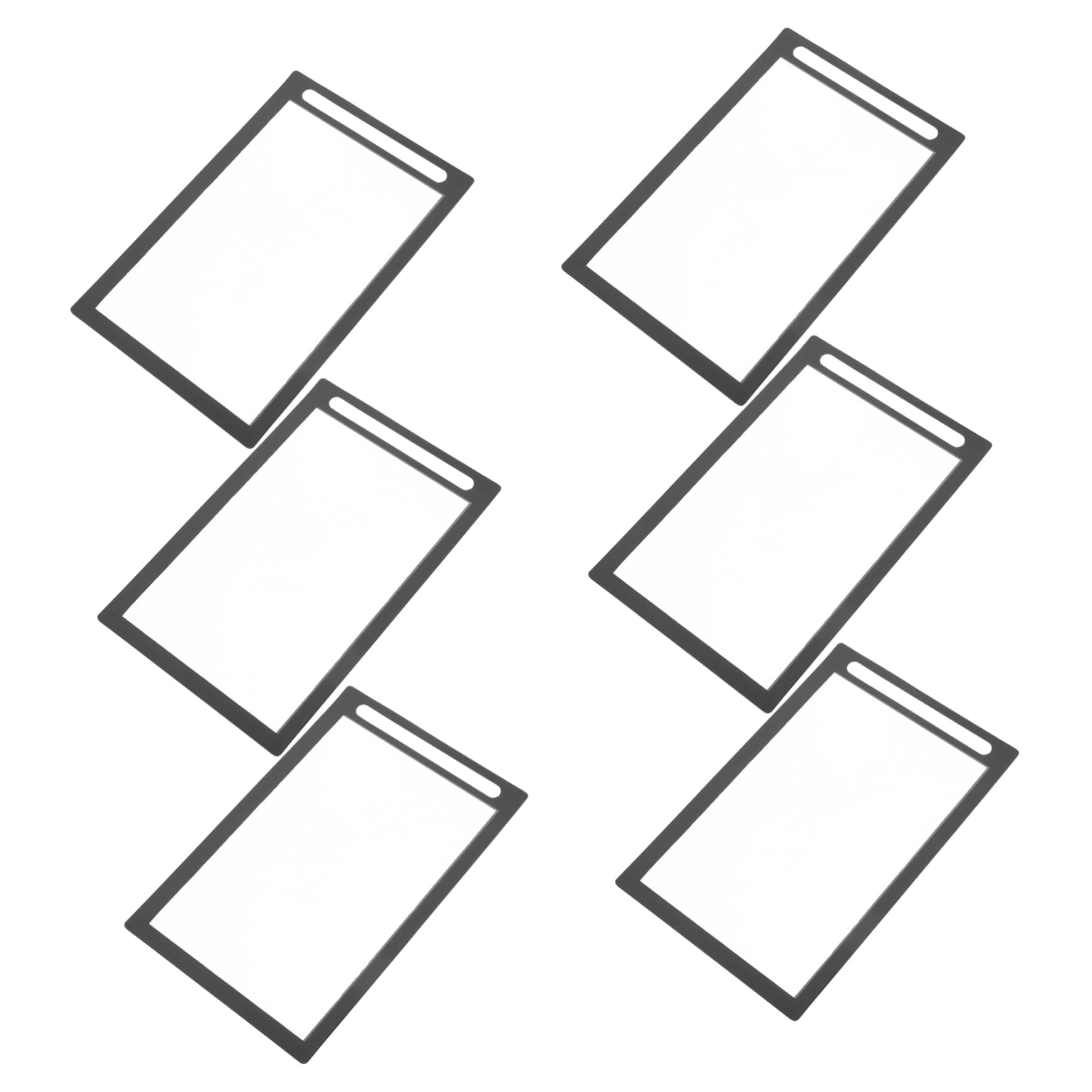 6pcs PVC Card Protector Sleeves Table Card Cover Vertical Protection for Display and Storage