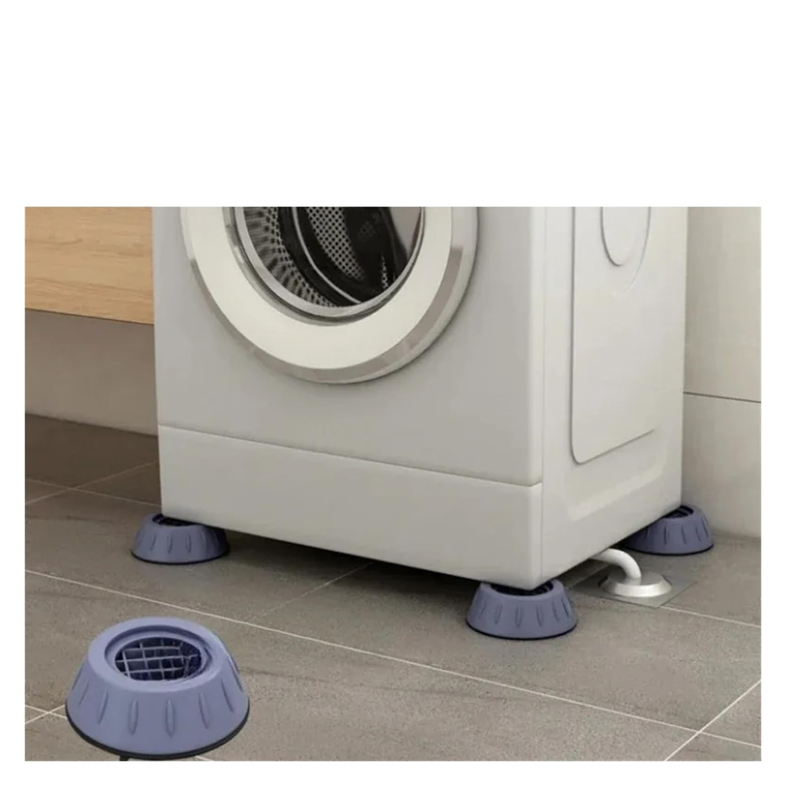 1/4/8 Stück Anti-Vibrations-Waschmaschinen-Fußpolster – Wasserdichte Slipstop-Silent-Rutschmatte, Möbelstützdämpferständer(8PCS)