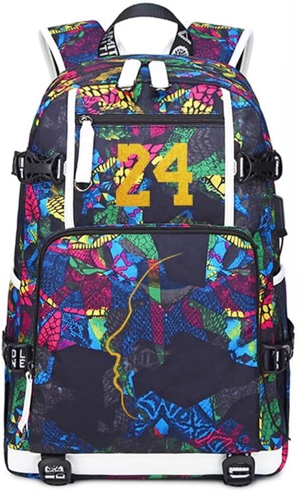 FANwenfeng Basketball Legend Never Ends Multifunction Backpack Travel Laptop Daypack Fans Bag For Men Women (Style 41)