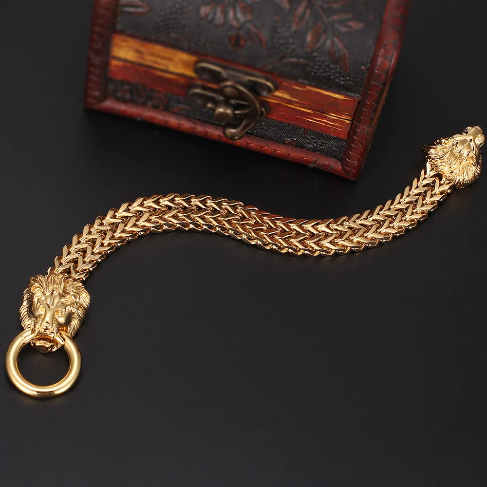 Armbänder Herren Armband Geschenk Armreif Wolf Löwenkopf Herren Armbänder Gothic Totenkopf Kopf