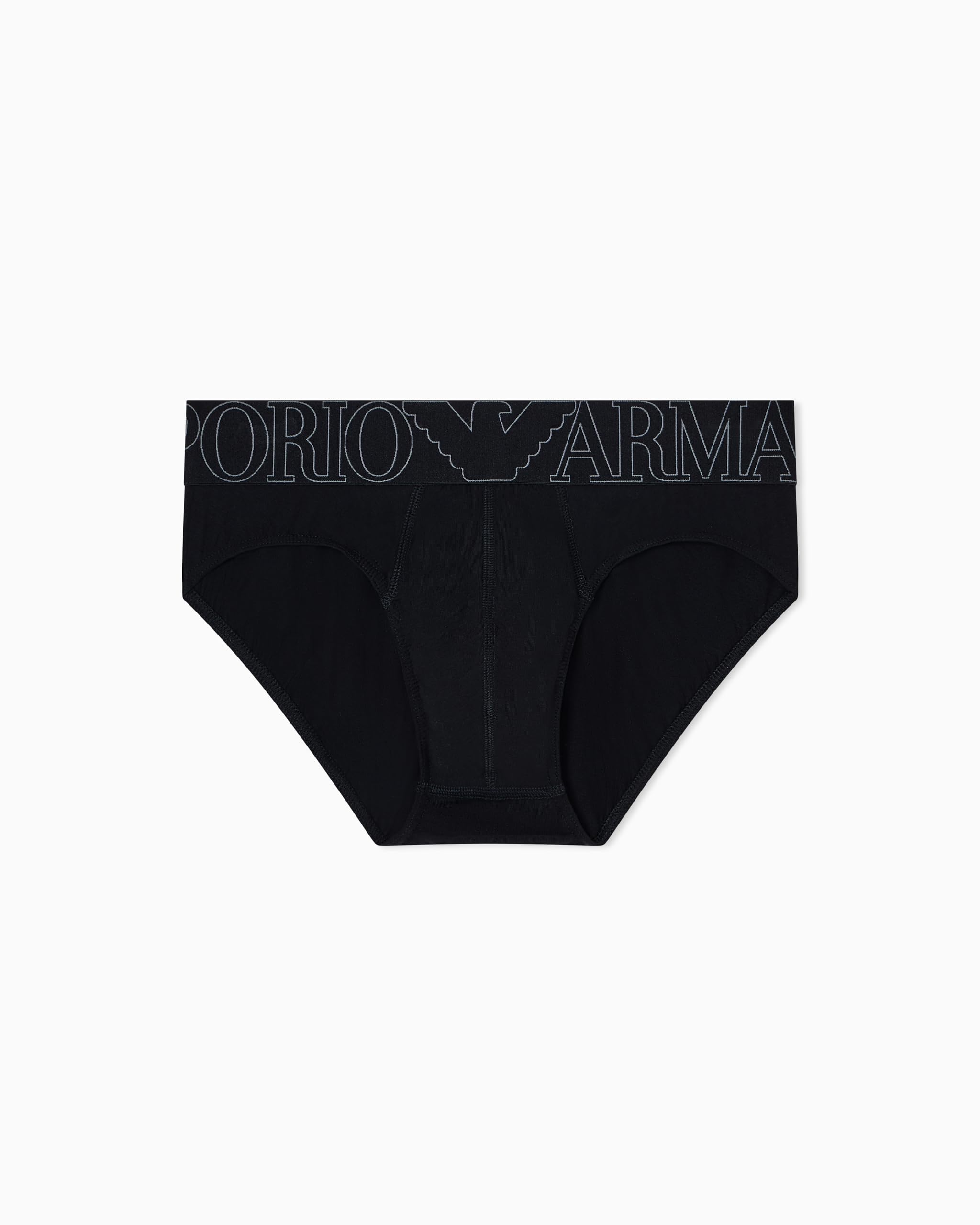 Emporio Armani Man's MEGALOGO Brief Black L