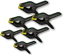 Kit 6 Grampo Sargento Multiuso 2" 3" 4" Polegadas Pressão Reforçado Marceneiro Presilha Garra Pinça de Fixação Aperto Rápido Alicate Para Marceneiro Marcenaria