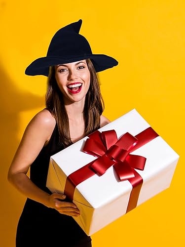 Miniatura 5 de 3 piezas de sombrero de bruja de Halloween, sombrero de bruja de lana cinitada, sombreros de mago para adultos para Halloween, accesorio de disfraz