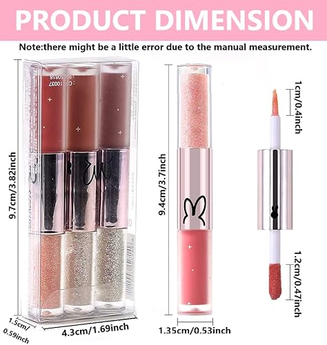 Jempet Liquid Glitter Matte Eyeshadow Eye Makeup Set: 2-In-1 Dual Ended Liquid Matte Cream Eyeshadow And Glitter Eyeliner For Glossy Shimmer Eye Makeup (Pink Series) #TOP3