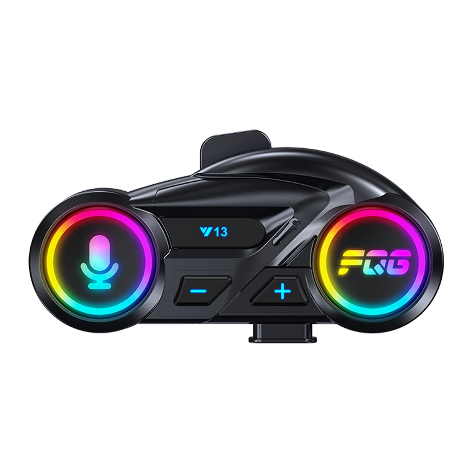 Ktuxzci Black Wireless Motorcycle Headset Standby Time 160 Hours Battery 800Mah Lithium Battery Transmission Distance 10M Talk Time 13 Hours Motorcycle Helmet, Hard Mic