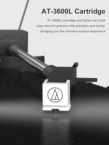 Miniatura 5 de Tocadiscos de vinilo con altavoces incorporados, compatible con tocadiscos de entrada y salida Bluetooth, 3 velocidades, reproductor de discos de