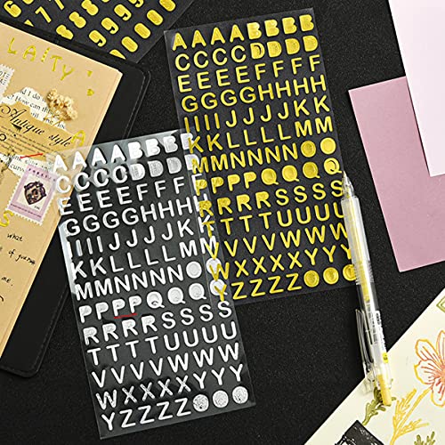 Adesivo con lettere dell'alfabeto, 4 fogli con