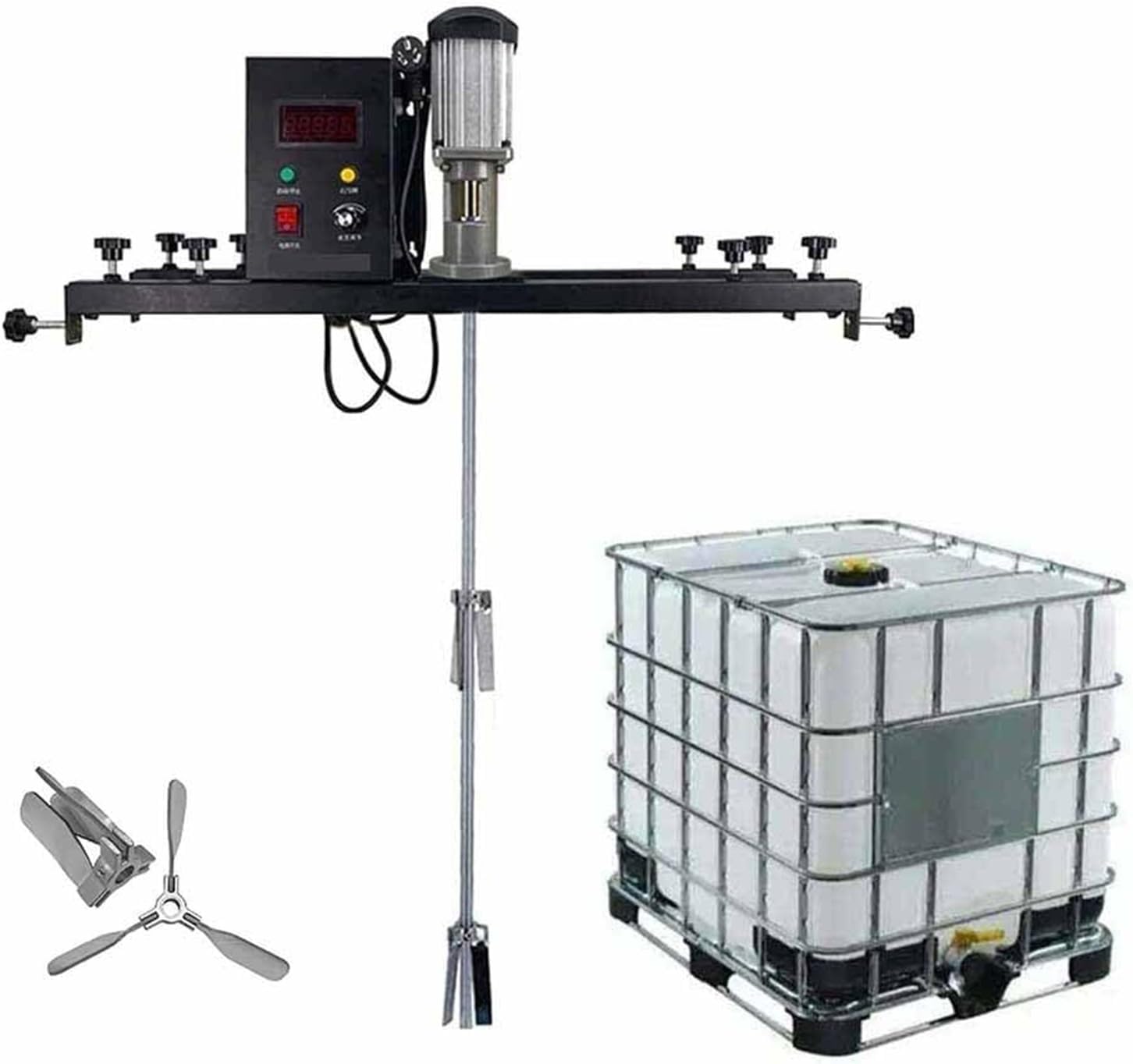 Electric IBC Paint Mixer 265 Gallon Stirring Agitator Overheat Protection 220V/110V 1-4000mPas Viscosity