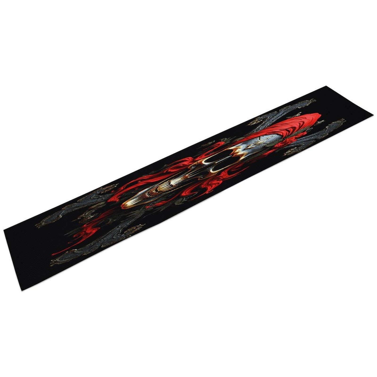 Pirate Skull Table Runner Linen Long Table Runner Farmhouse Rustic Table Runners Table Decoration for Party Home Kitchen Dining Holiday Decor 13 X 72 Inch