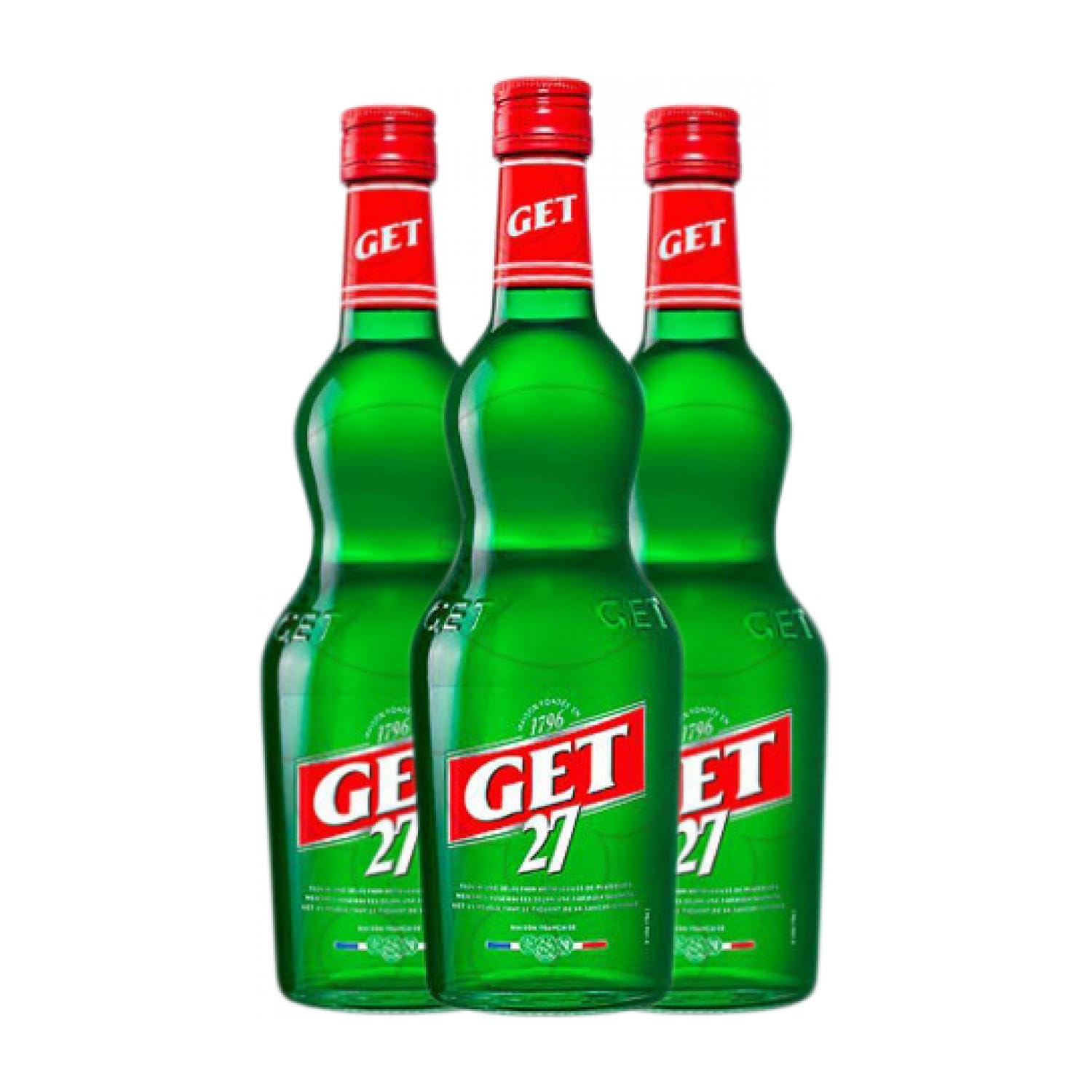 Licores Get 27 Pippermint Botella Misil 1 L (Caja de 3 Botella Misil de 1 L)
