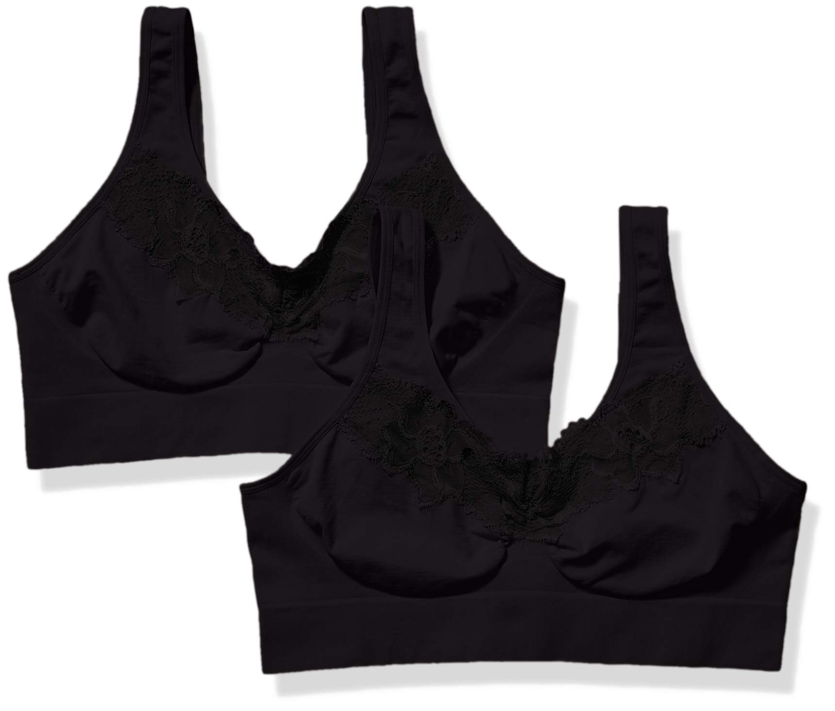JUST MY SIZEWireless Sports Bra (With Pack Options), Best T-Shirt Seamless Bra, Wirefree Comfort Flex Lace Bra