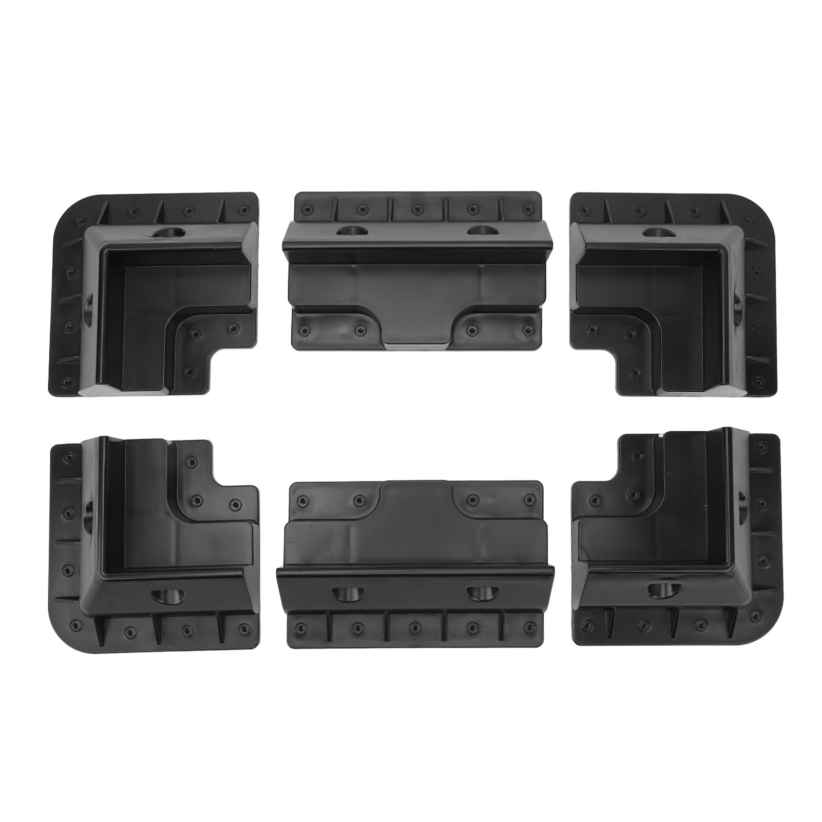 6 Pezzi Staffa Angolare per Tetto Pannello Solare, Set di Staffe per Montaggio Pannello Solare, Staffa Angolare Pannello Solare per, Roulotte, Veicoli, Capannoni (Nero)