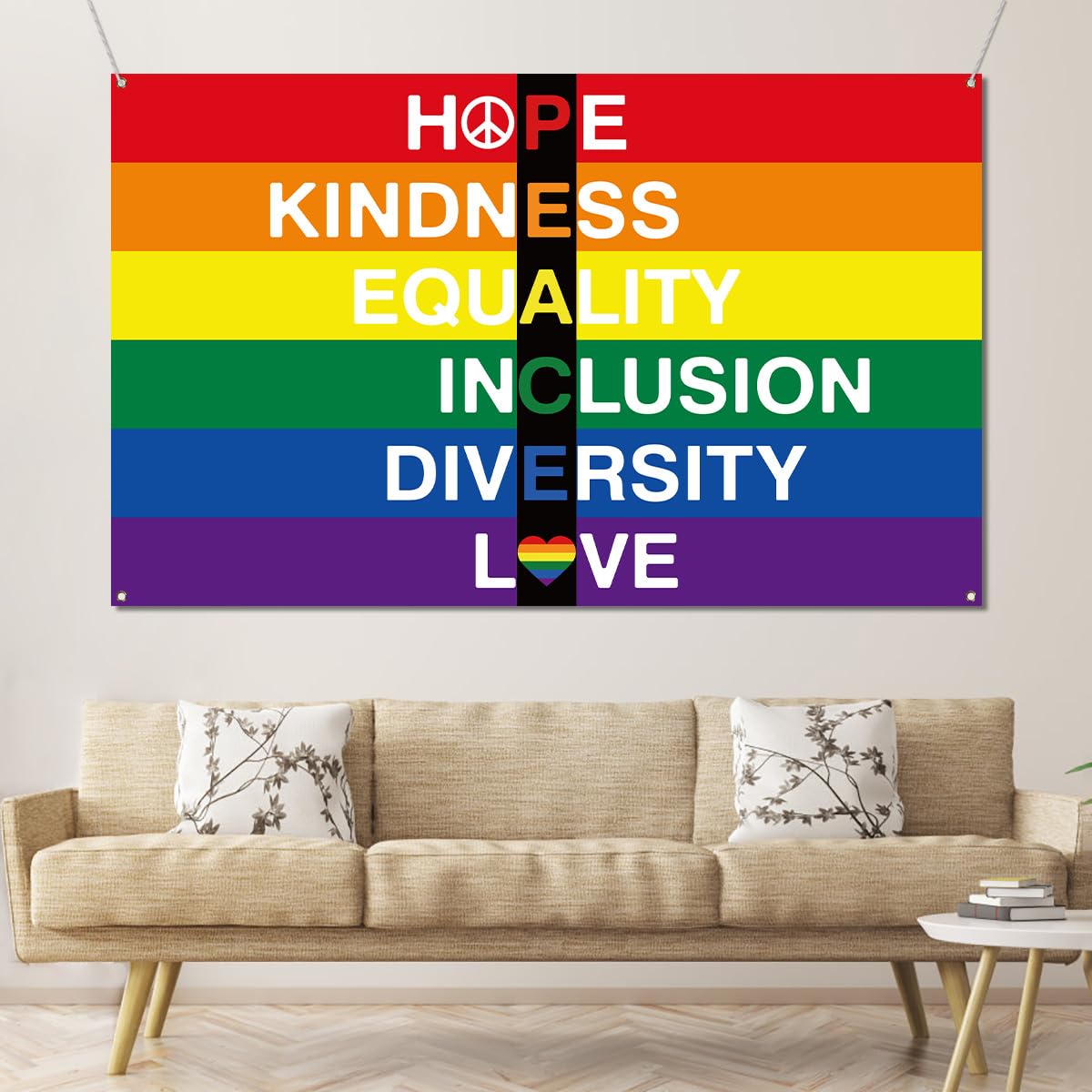 Sunwer Pride Photo Booth Backdrop June LGBT Gay Lesbian Bisexual Rainbow Party Decor Wall Hanging Background Decoration Supply