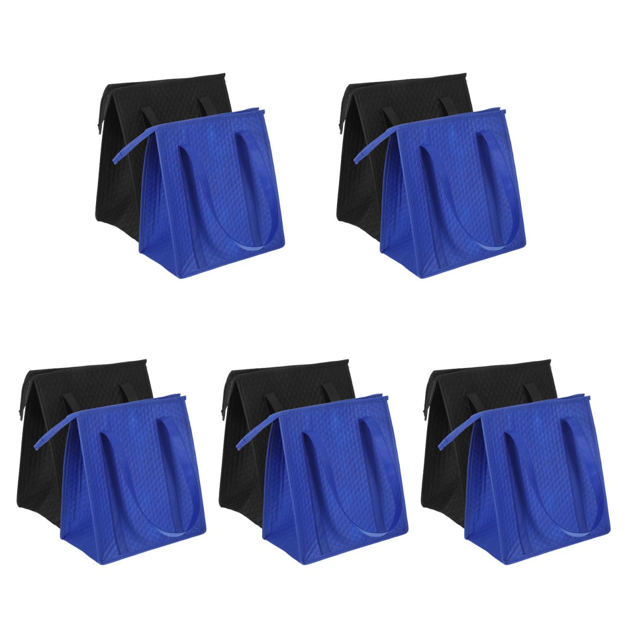 IMIKEYA 10pièces Sacs Isothermes Réutilisables pour Courses et Repas Froids Chauds Sacs de Transport Étanches avec Fermeture Éclair et Poignées pour Shopping Pique- Bureau ou Randonnée