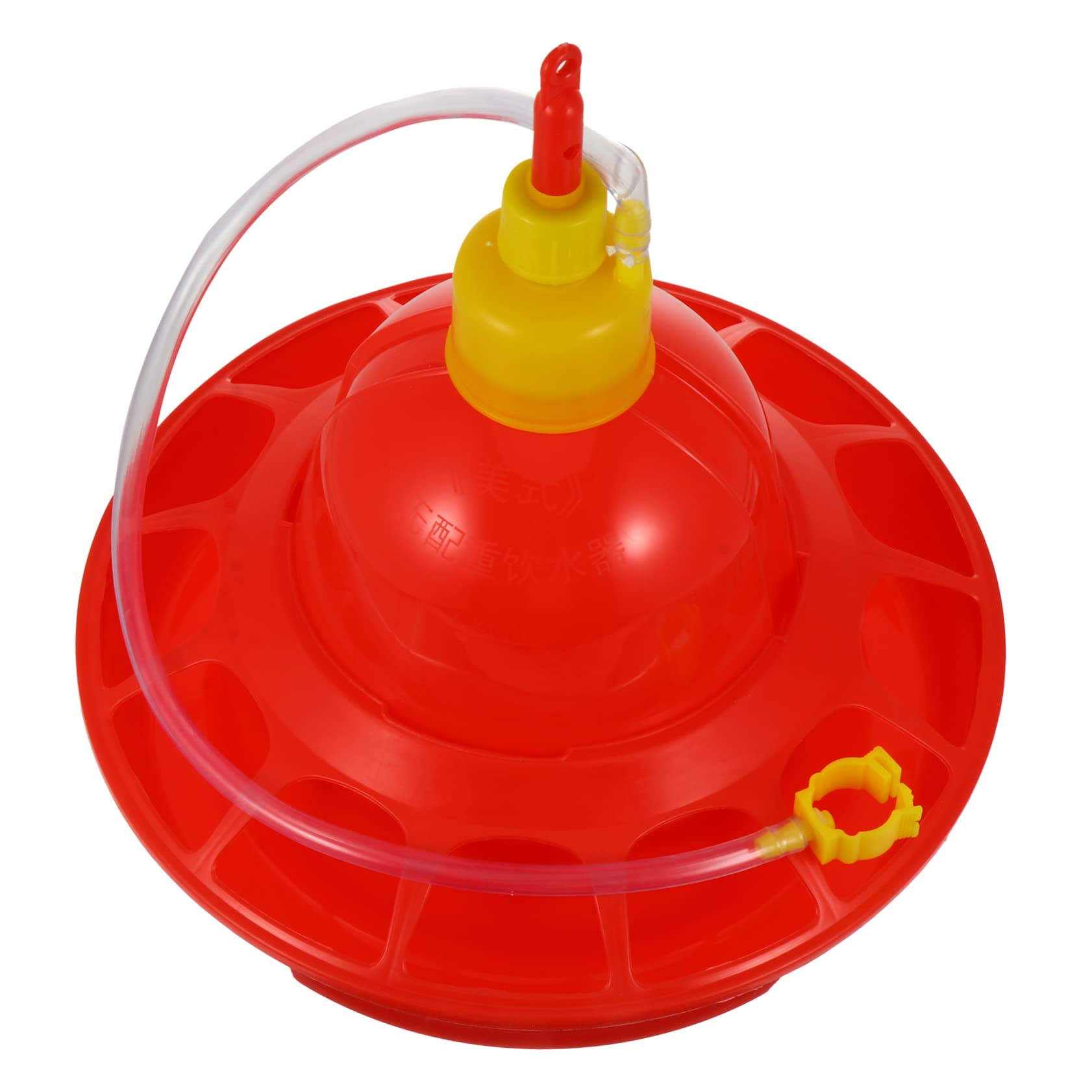 POPETPOP Mangiatoia e Abbeveratoio Automatico in Plastica Rossa per Polli e Oche Flusso D'acqua Costante Resistente al Freddo per Uso Interno ed Esterno