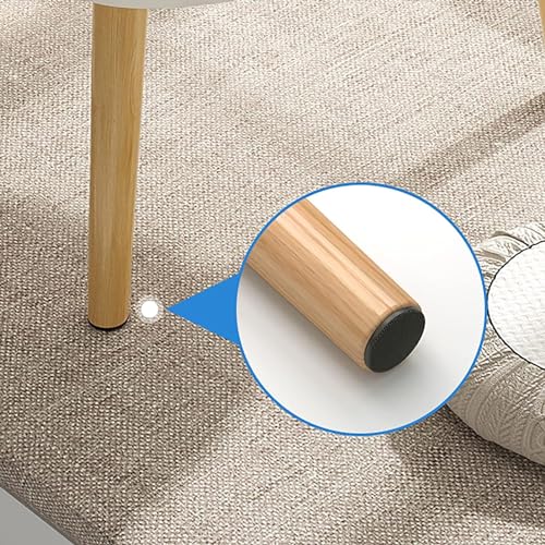Table Basse Ronde Gain de Place avec Pieds Robustes Jaune