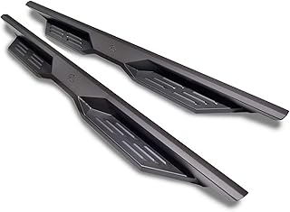 IRONBYSON Defender Step Running Boards Fit 2015-2021 Ford F150 SuperCrew | 2017-2021 F250 F350 F450 F550 Super Duty Crew Cab Truck Pickup Fine Texture Black 5â€ Drop Side Steps Rock Slider Armor 2pcs