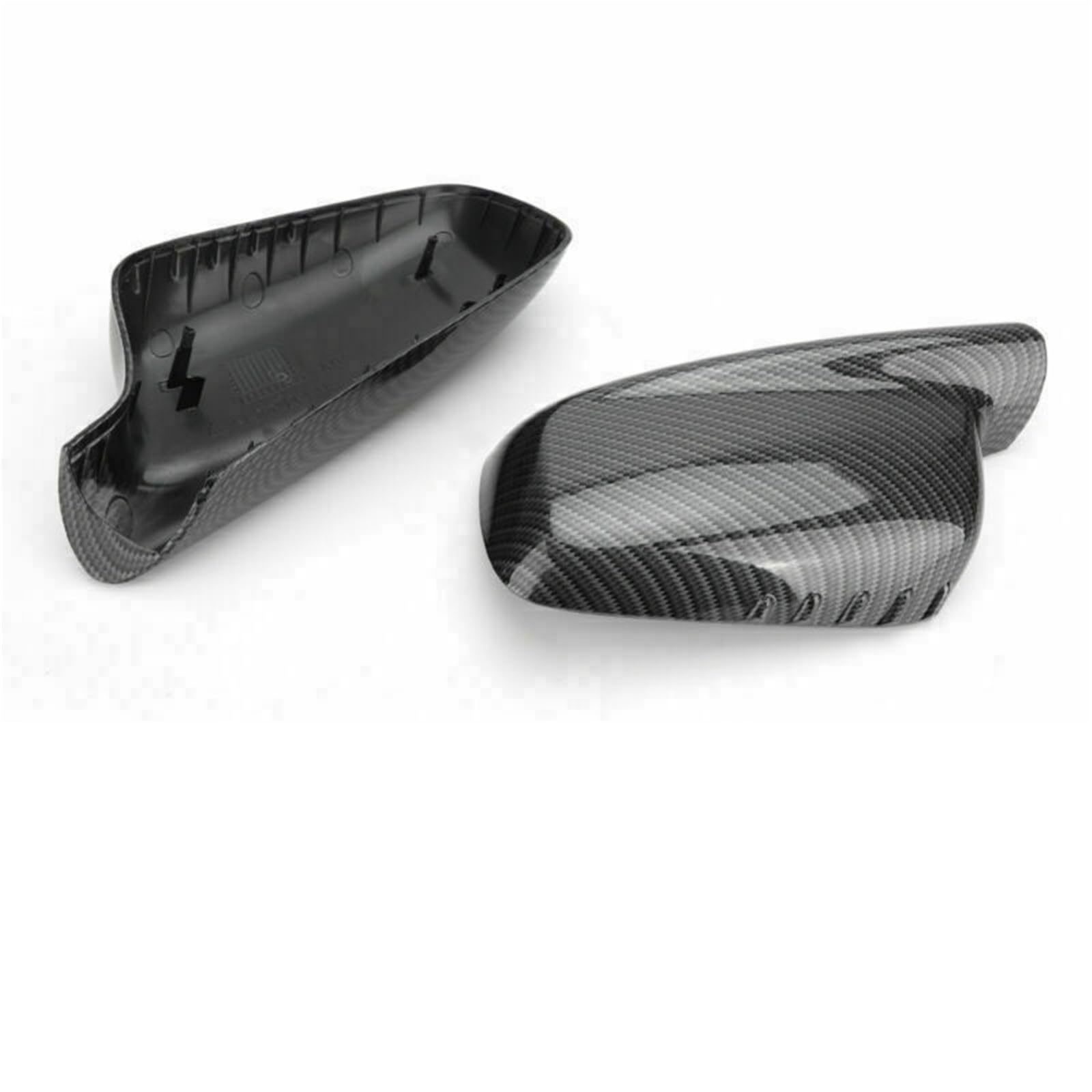 Rückspiegel Abdeckung Für E46 E65 E66 330Ci 745i 750i 750Li | 1 Paar Rückspiegelabdeckungen Für Flügel- Und Seitenspiegel, Glänzend Schwarz(Carbon)