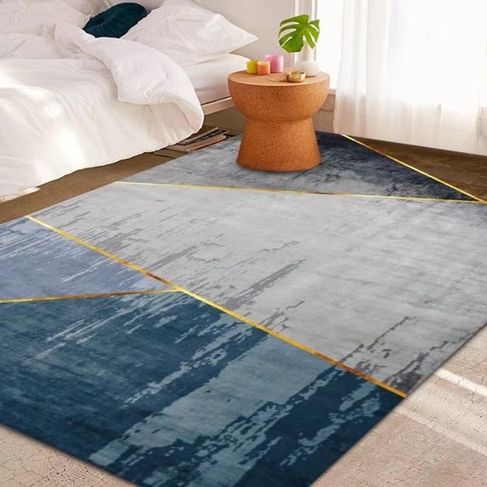 Tapis de salon doux 80x120 cm flanelle pour protéger le sol sous une chaise