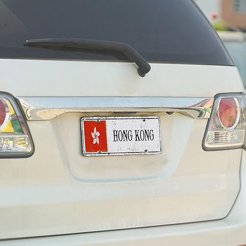 Miniatura 5 de Placa de matrícula delantera de Hong Kong con bandera nacional de Hong Kong, placa de matrícula personalizada de ciudad personalizada, regalo de