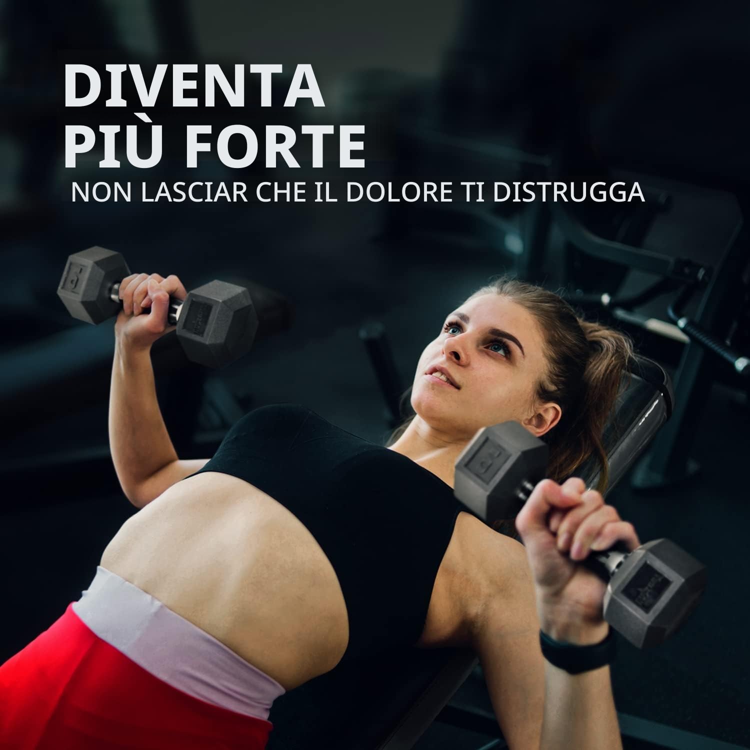 Yes4All Manubri esagonali con impugnatura in gomma – Pesi a mano con antiscivolo 2 – 25 kg singolo
