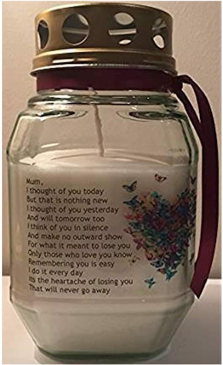 Memorial Candle - In Loving Memory Of Mum - Remembrance Candle - Graveside