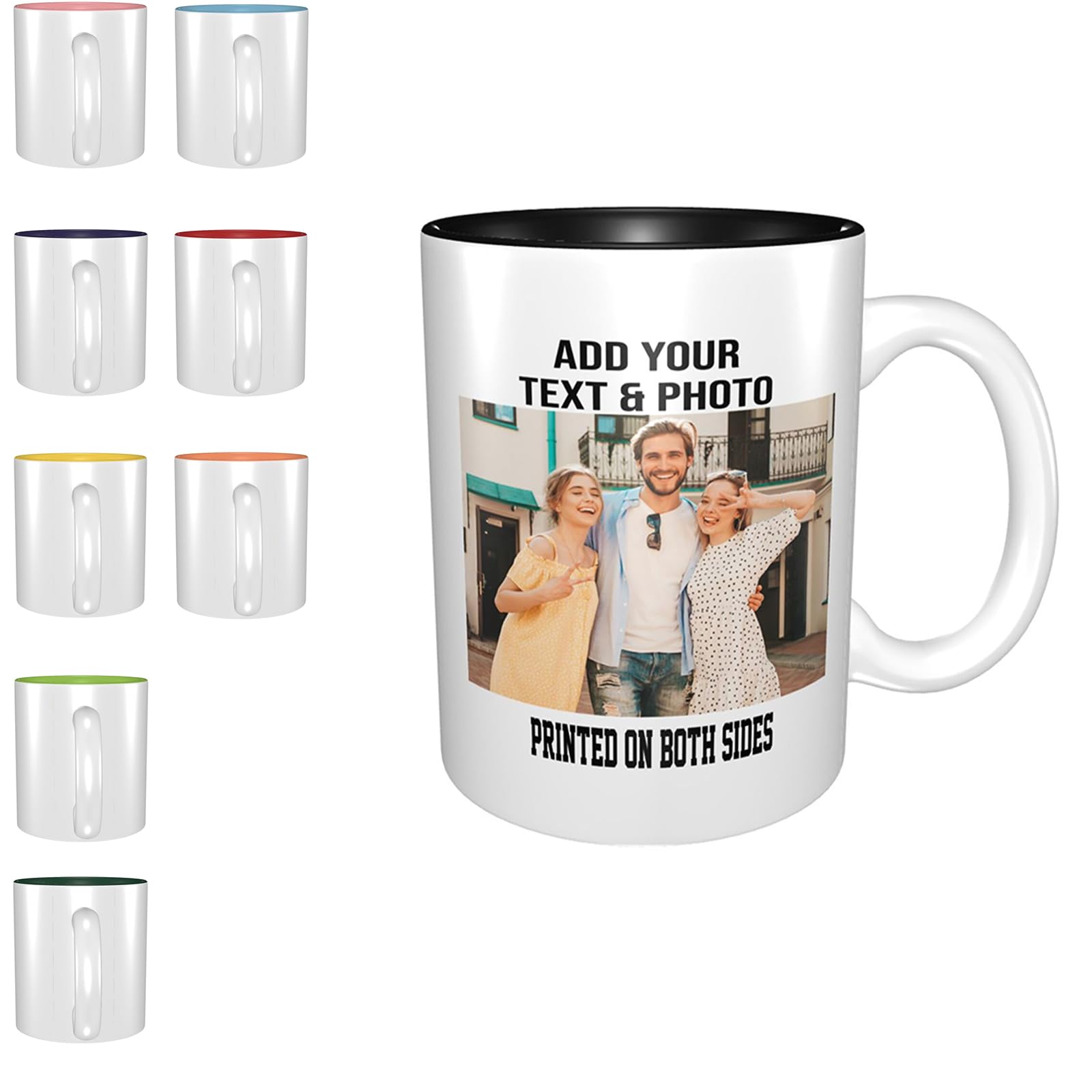 BVRSADFD Custom Mug Personalized Mug Customizable Gift Cup Customized Photo and Text or Logo Funny Picture Coffee Cup (White)