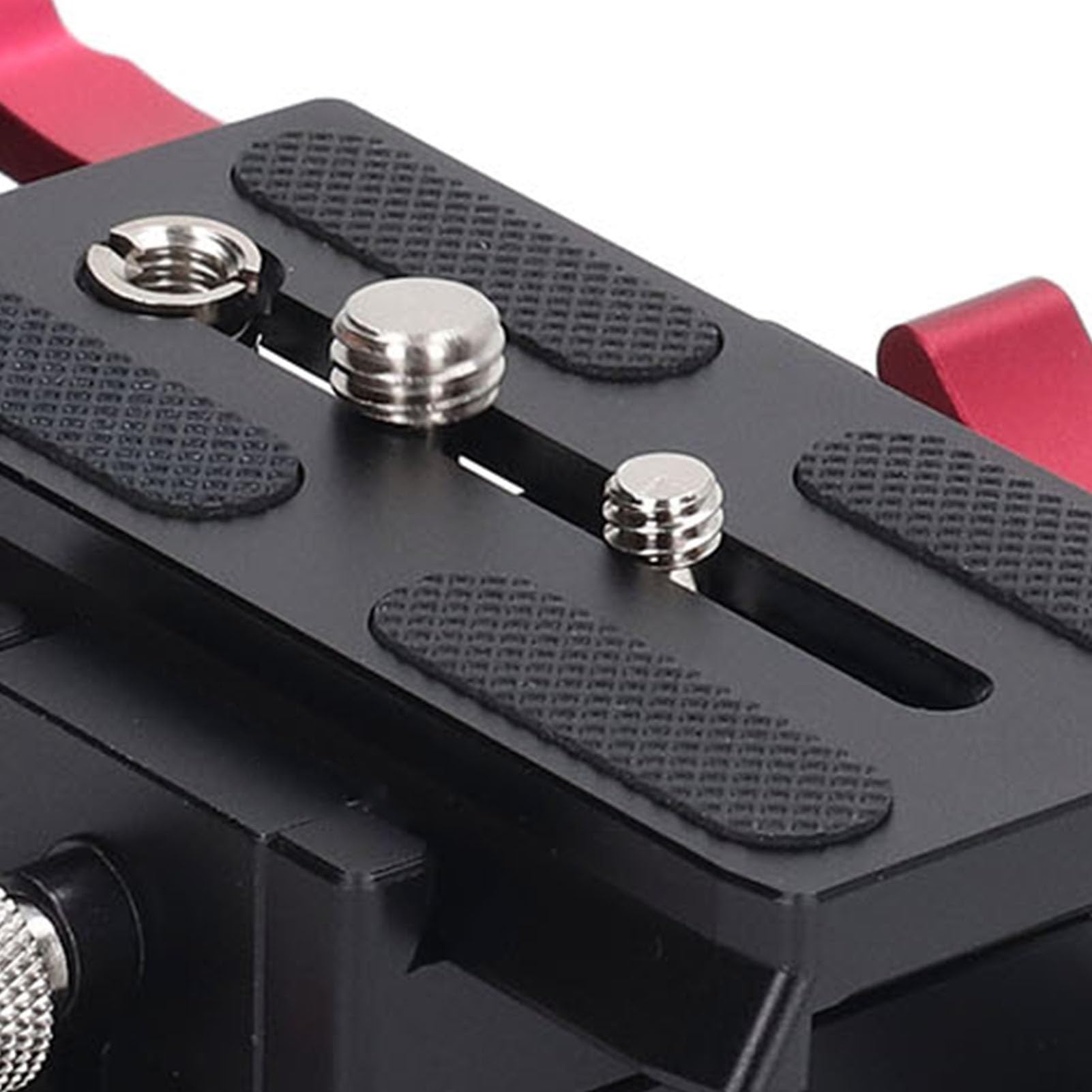 Supporto per Treppiede a Sgancio Rapido per Fotocamere DSLR, Kit di Accessori per Riprese Cinematografiche Vlog con Supporto per Obiettivo Regolabile e a Doppia Asta,