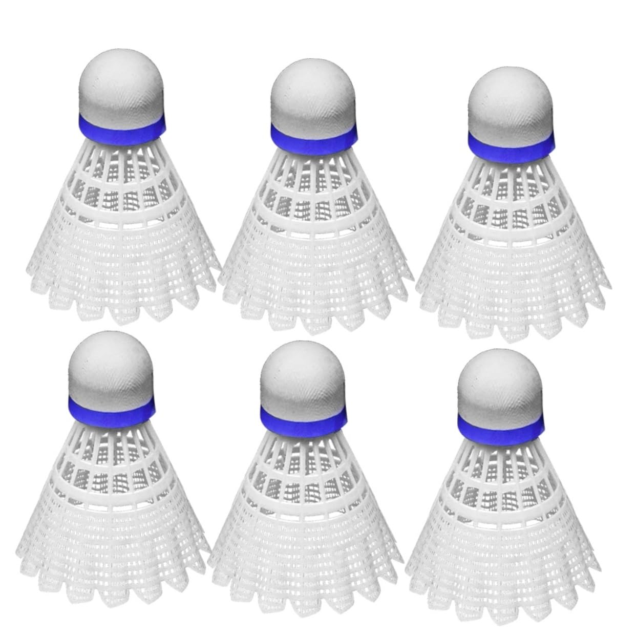 Mikikit 6pcs Light Weight Shuttlecock Badminton Shuttlecocks Ball Rebound Shuttlecock Shuttlecock White
