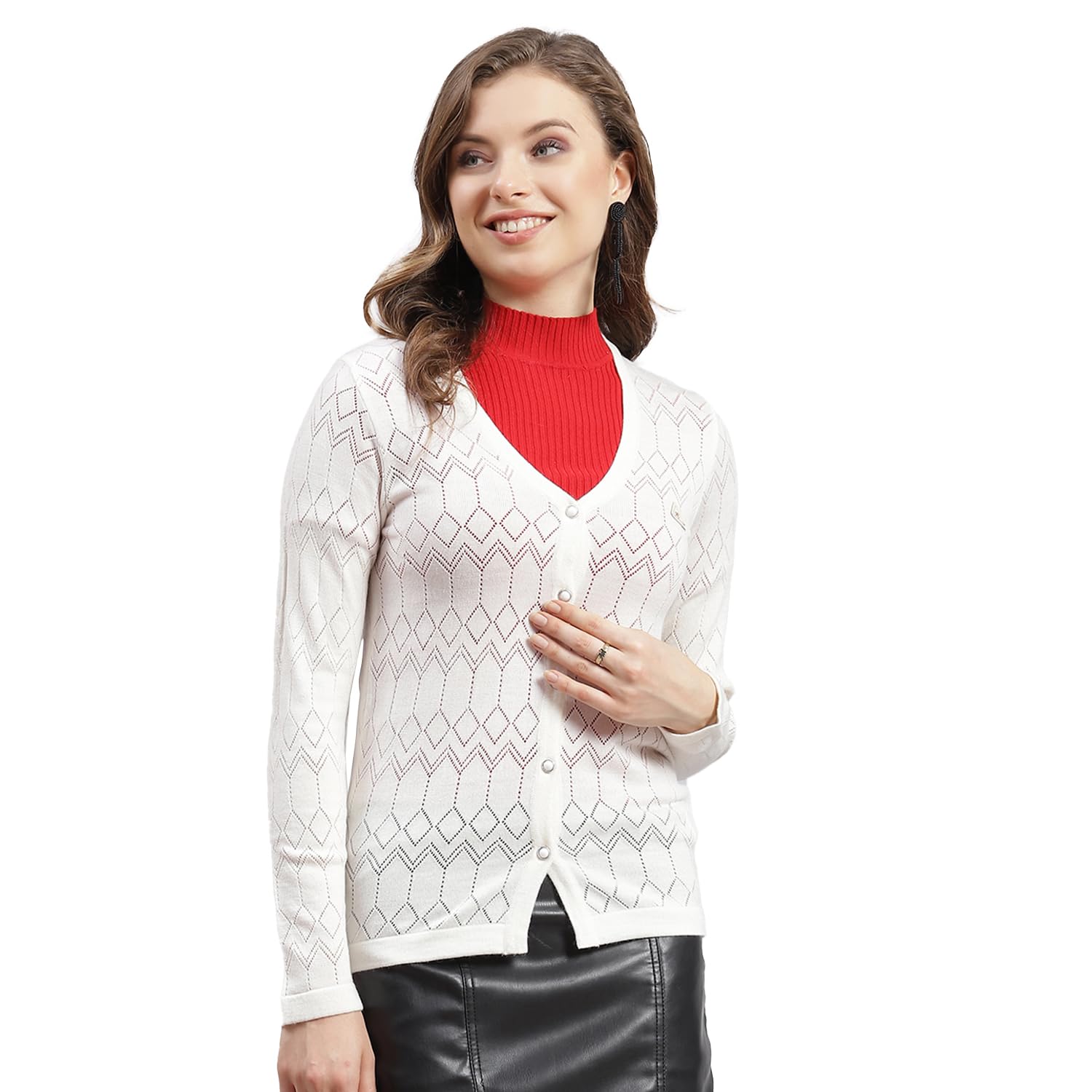 Womens Solid V Neck Full Sleeve Wool Blend Casual Sweater (1239546VN)-image-19