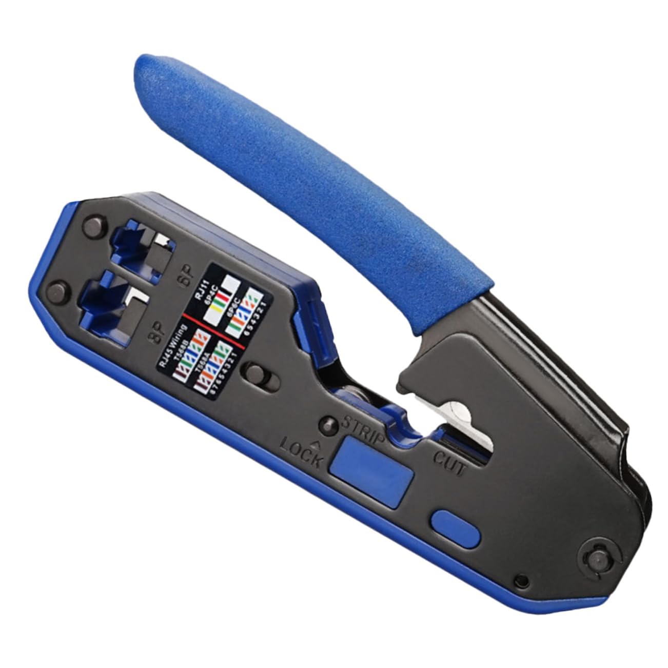 SHINEOFI Pinza per Crimpare e Spellacavi Elettrici Crimpatrice per Connettori di Rete Tronchesi Elettriche Spellafili Utensili per Elettricisti