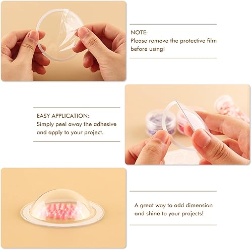 Miniatura 6 de 4 tamaños, cubiertas redondas de cúpula para coctelera de bajo perfil, cubiertas de plástico transparente con 1 círculo anidado, juego de troqueles