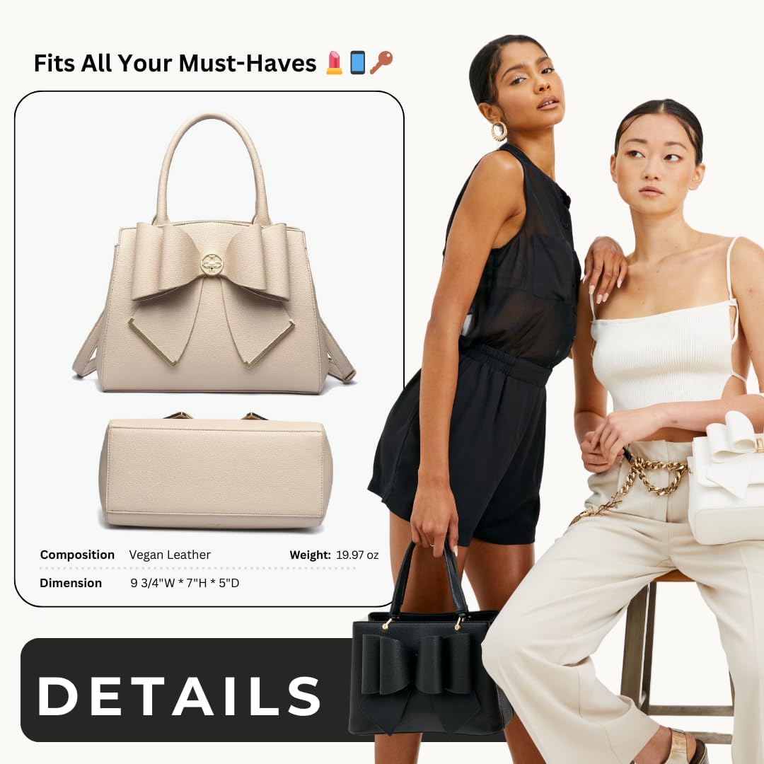 Like Dreams Bow Purses for Women | Vegan Leather Cute Bow Purse | Elegant Crossbody Handbags for Women - Image 4
