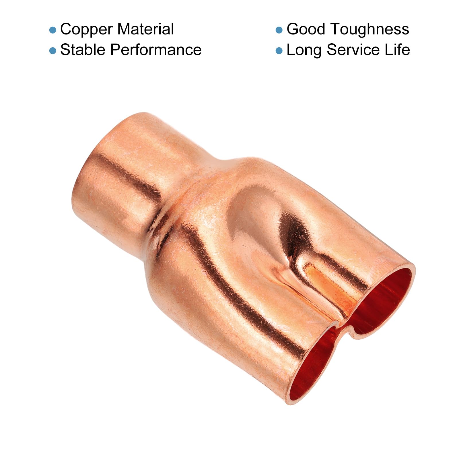 PATIKIL 7/8" x 5/8" x 5/8" ID Tee Y Type Copper Fitting - Image 4